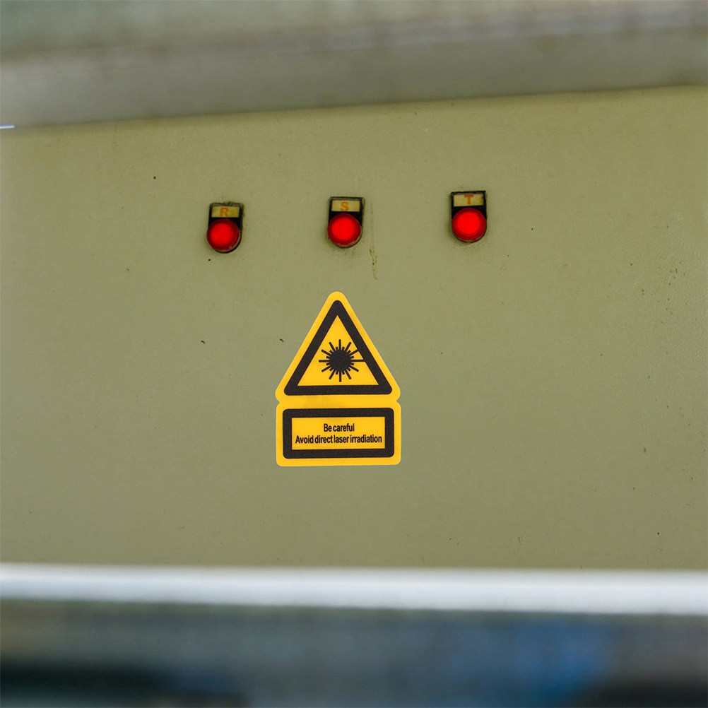 Industrial Lasers - Étiquettes d'avertissement laser, 2 pièces, forte