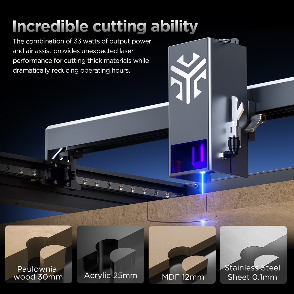 Graveur laser ACMER P2 33W ave - Industrial Laser Engraver For Wood avis et prix