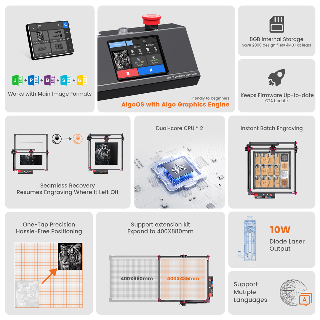 AlgoLaser KIT de bricolage MK2 - Industrial Laser Engraving Machine avis et prix